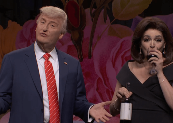 Trump Talks Chicago Pope as Jeanine Pirro Guzzles Wine